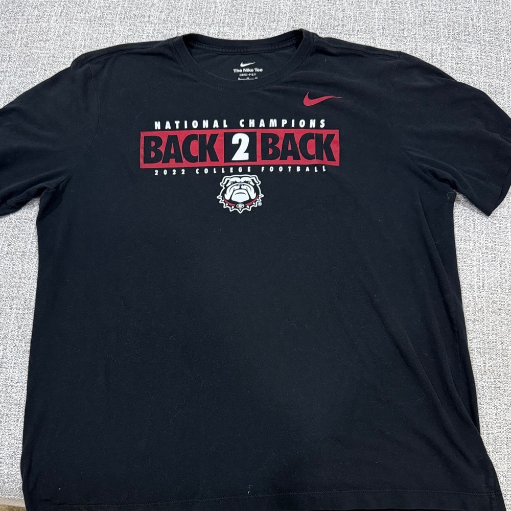 Nike XL Men's UGA Black Back 2 Back T-Shirt